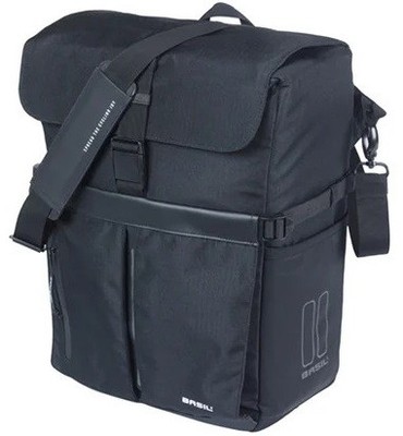 Fahrrad-Schultertasche Basil Move MIK Nieten 14 Liter 14 x 24 x 34 cm - schwarz
