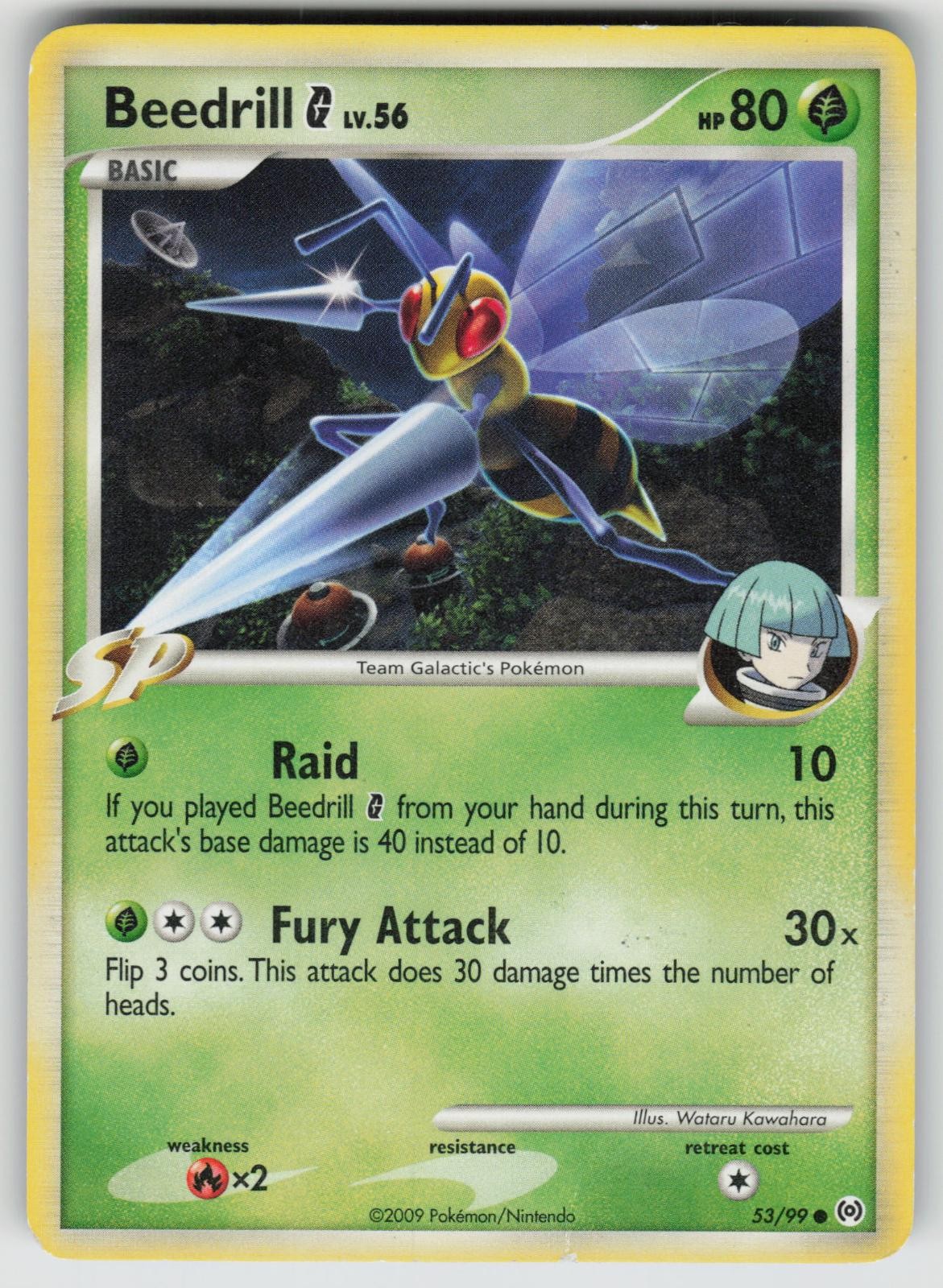 Beedrill G 53/99 Common Arceus Pokemon Lightly Played
