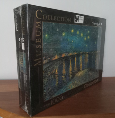 Van Gogh Starry Night on Rhone 1000p Clementoni Museum Collection Puzzle SEALED