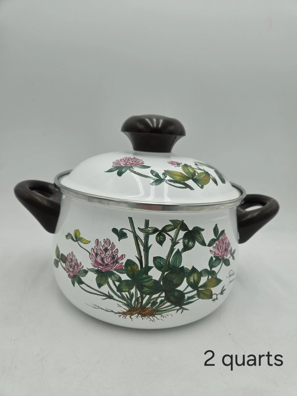 Villeroy & Boch Enamel Pot Dutch Oven Stew Pot 2 QT Bontanika Floral