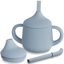 Silicone Baby Sippy Cups  3 Stages Training Cup Straw Cup for Infants Toddle...