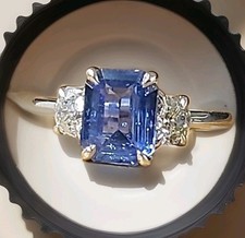 Vintage 14k White Gold Engagement Ring 2.12ct...