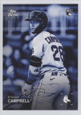 2025 Topps Black & White Blue 22/50 Kristian Campbell #061 Rookie RC 1n9c