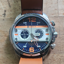 CURREN M:8259 Herren Armbanduhr Quarz Leder b...