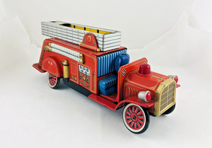 Modern Toys Japan Tin Toy Fire Engine For Restoration or Parts