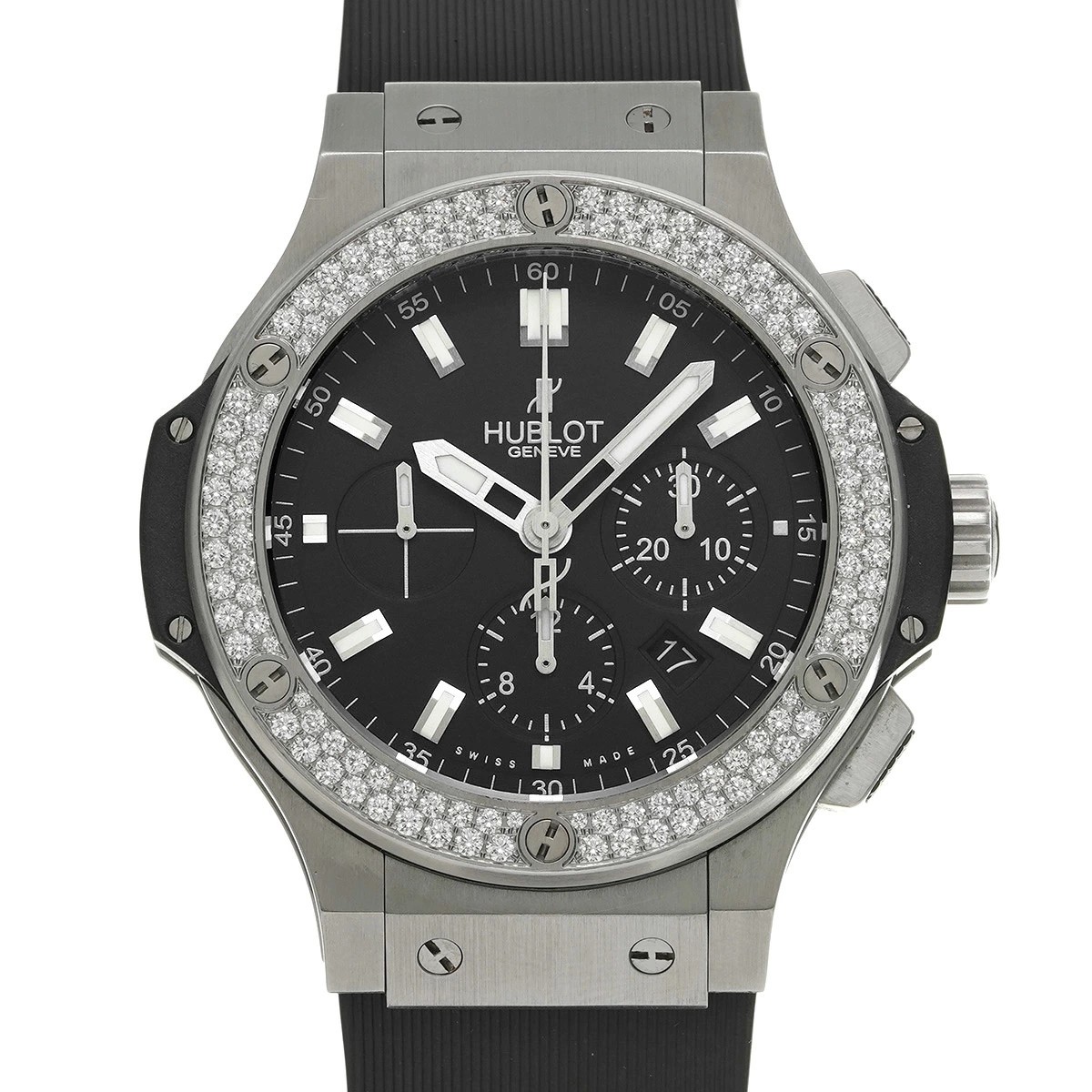 HUBLOT Big Bang Steel Diamond 301.SX.1170.RX.1104 Men's Used Watch #10116