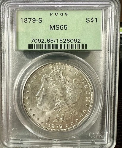 1879-S MS-65 PCGS Morgan Silver Dollar Blast White Coin Old Green Holder