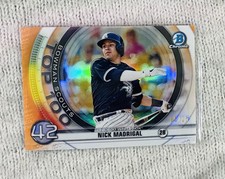 NICK MADRIGAL 2020 Bowman Scouts Top 100 Chrome ORANGE Refractor /25 #BTP-42 RC