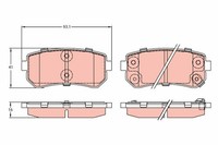 TRW Bremsbelagsatz Scheibenbremse Cotec GDB3421 FüR Hyundai KIA LM PRO ED ELH SW