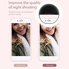 Selfie Ring Light 360 Degrees Lighting Soft Glareless Light 0.4in Thick Clamp Wi