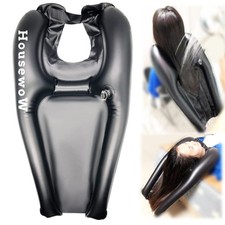 Inflatable Shampoo Bowl, Portable 3.62x14.96x3.94 Inch Pack of 1 , Black