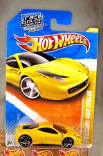 2010 Hot Wheels #34 New Models 34/44 FERRARI 458 ITALIA Yellow w/OH5 Sp '11-Card