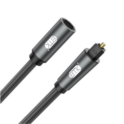 Optisches Kabel Verlängerung Toslink Schwarz 0,5M Soundbar Heimkino