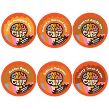 Crazy Cups Fall Coffee Pods Variety Pack for Keurig K Cup Coffee Maker, Seaso...