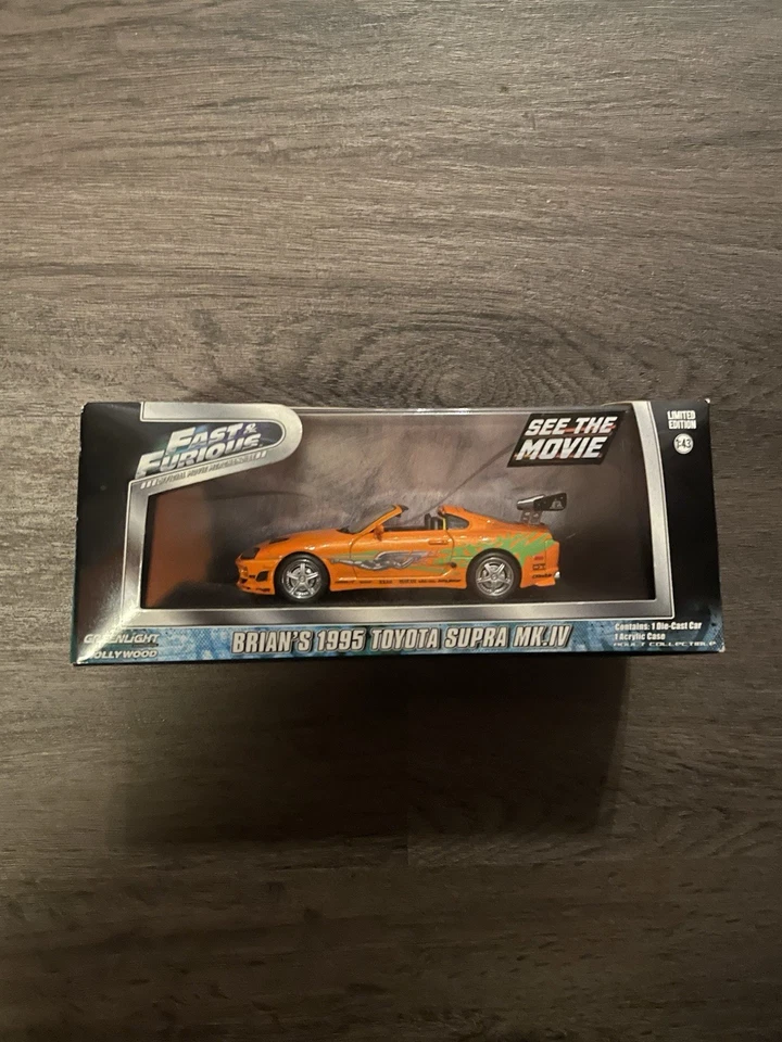 Greenlight 1:43 Fast & Furious Brians 1995 Mitsubishi Eclipse Toyota Supra MKIV - Image 3 of 4