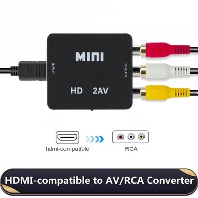 HDMI To RCA AV Adapter Converter Cable CVBS 1080P Composite Video Audio