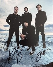 BLESSTHEFALL FULL BAND SIGNED 8x10 PHOTO HARD ROCK AUTOGRAPH COA