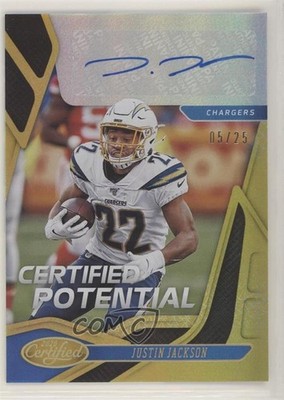 2020 Certified Potential Signatures Mirror Gold /25 Justin Jackson Auto 1l2