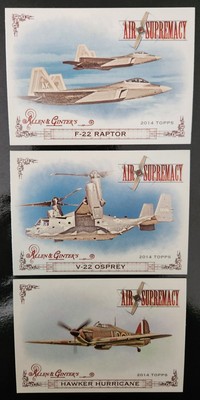 2014 Topps Allen & Ginter's 3 Card Insert Lot 'Air Supremacy' /Osprey / Raptor+