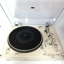 Aurex SR-370 Turntable DirectDrive Marble Finish Rare Excellent FullyFunction