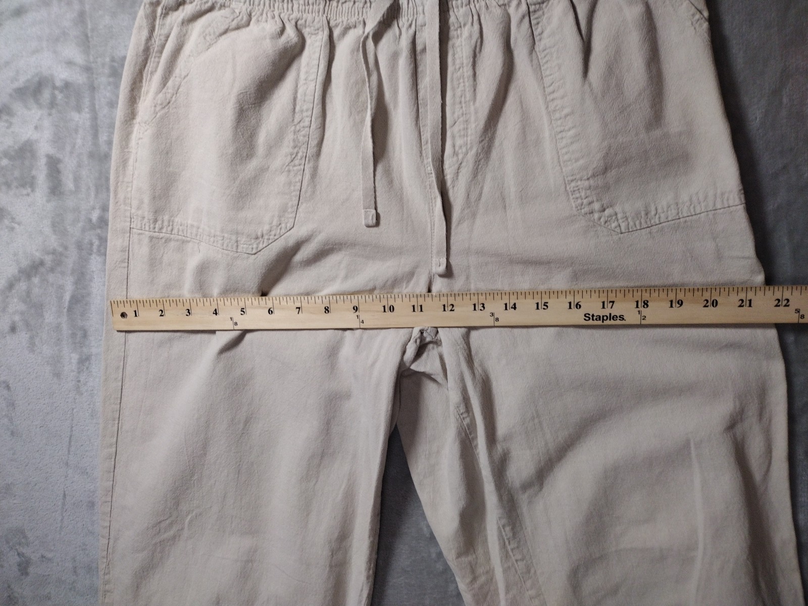 Basic Editions Womens Size M Tan Solid Pull On Kh… - image 7