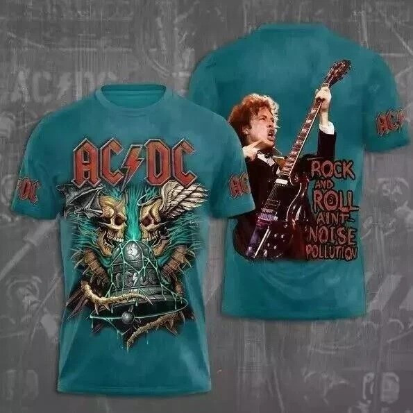 Unisex 3D AcDc Band Tshirt AcDc Rock Band Unisex 3D All Over shirt