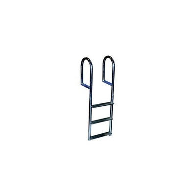 Dock Edge DE2043F Welded Aluminum Fixed Wide 3-Step Ladder