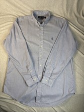Vintage POLO RALPH LAUREN OXFORD YARMOUTH Striped Button Down SHIRT 16 1/2 X 35