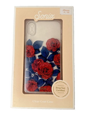 Sonix IPhone X, Xs New Clear With Red Flowers Detail Case Cover O.B.