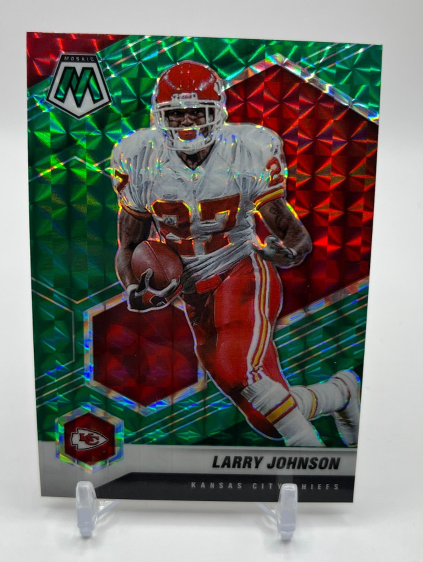 2021 Panini Mosaic Larry Johnson #3 Green Mosaic