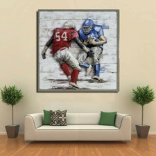 Home decoration painting wood frame sports art fashionable art minds wood Deal