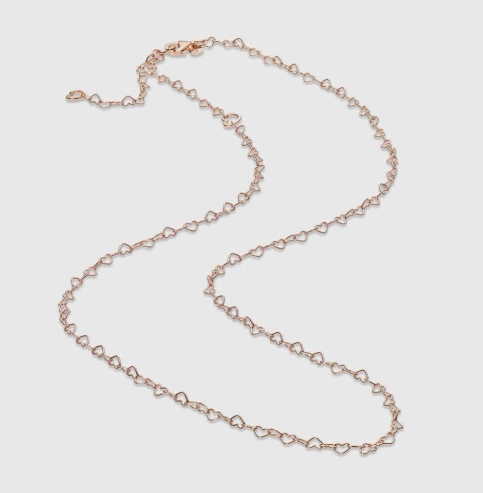 Pandora Rose Gold Joined Hearts Necklace Chain - 60cm - Gift Boxed 387961-60cm - Image 2 of 4