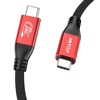 40G USB C to C, USB4 Cable 3.3FT, 240W Charging, 8K, Compatible Thunderbolt 4/3