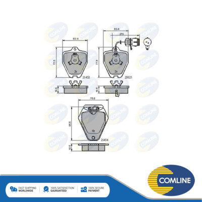 Fits Audi A8 1994-2002 A4 2000-2001 A6 1994-1997 Brake Pads Set Front Comline