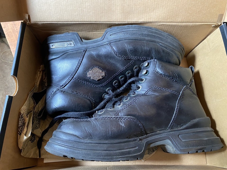 Harley Davidson Black Boots Mens Size 8 94310 Motorcycle (READ
