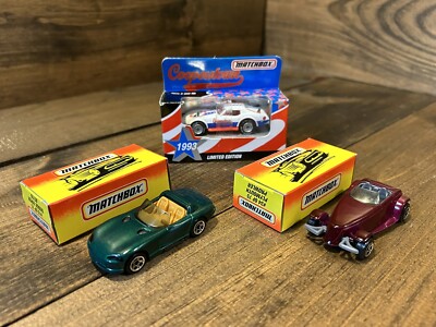 3 Matchbox Cars Viper, Prowler and Cooperstown Corvette