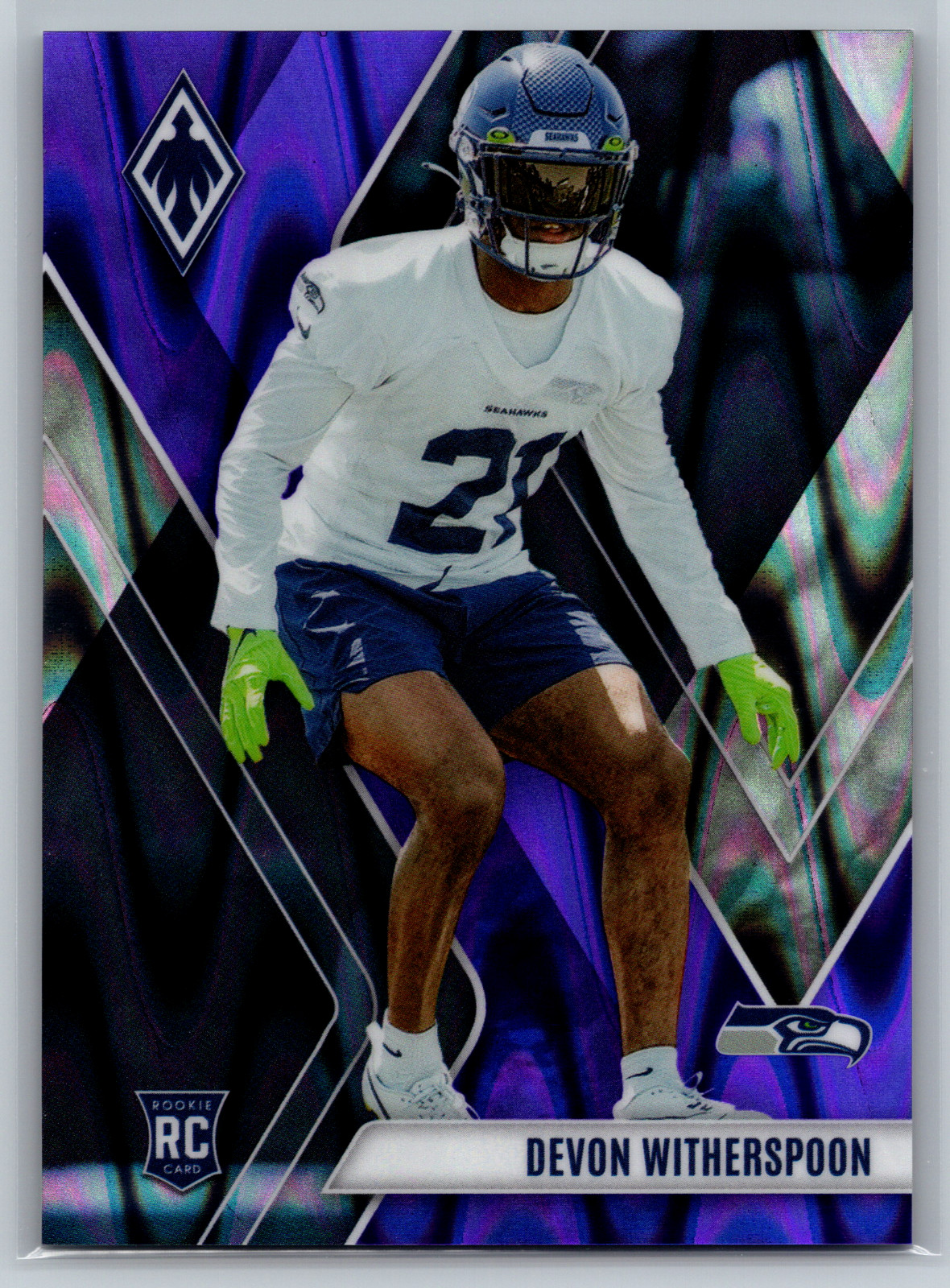 Devon Witherspoon 2023 Panini Phoenix Purple Seismic Rookie /125 #145 Seahawks