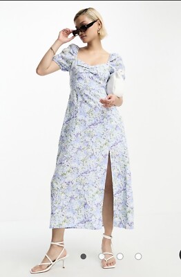 NWT & Other Stories linen puff sleeve midi dress in rosario print, EU 36, US 4 | eBay NWT & Other Stories linen puff sleeve midi dress in rosario print, EU 36, US 4 | eBay