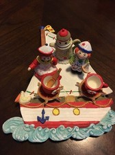 RARE RAGGEDY ANN  ANDY MINIATURE SAILBOAT  NAUTICAL TEA SET, 1996