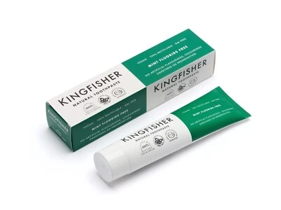 Kingfisher Natural Toothpaste Mint Fluoride-Free 3 x 100ml tubes