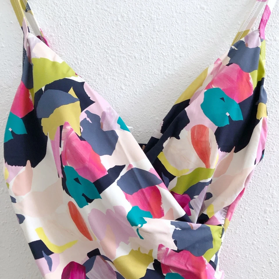 Traje de baño PROFILE By Gottex Tutti Frutti blanco de una pieza sin talla etiqueta a cuadros medida Foto 3 de 4