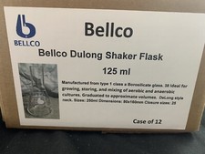 BELLCO Glass 125mL Long Neck Shaker Erlenmeyer Flask Narrow Mouth 12/Case