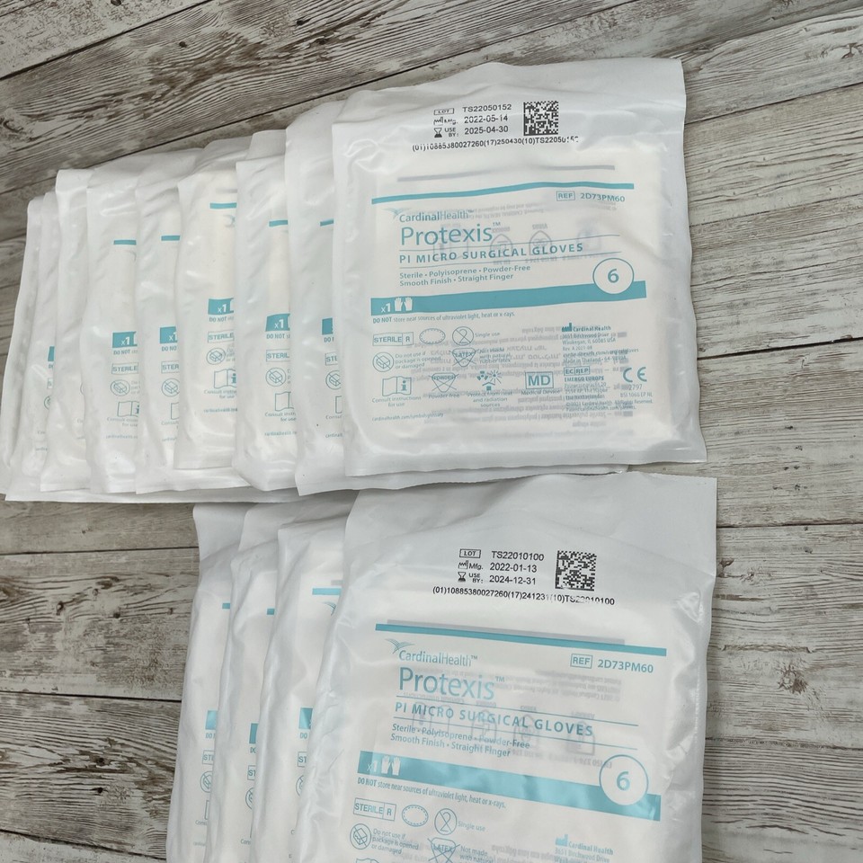 *15 PAIR* Cardinal Health Protexis PI Micro Surgical Gloves Size 6 Exp