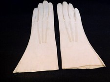  DESIGNER LADIES CREAM SOFT LEATHER GLOVES UNLINED SIZE 6
