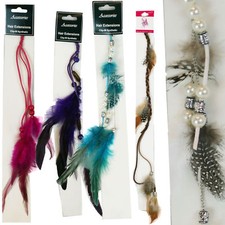 Wholesale Lot of 100 Assorted Feather Hair Extension Colorful Instant Highlights
