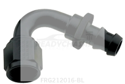 Fragola Hose Fitting #16 120-Degree Push Lock Black 212016-BL Fragola Hose Fitting #16 120-Degree Push Lock Black 212016-BL