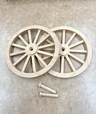 WAGON  CANNON WHEELS - 7 Inch Diameter Alder -miniature wooden civil war firing