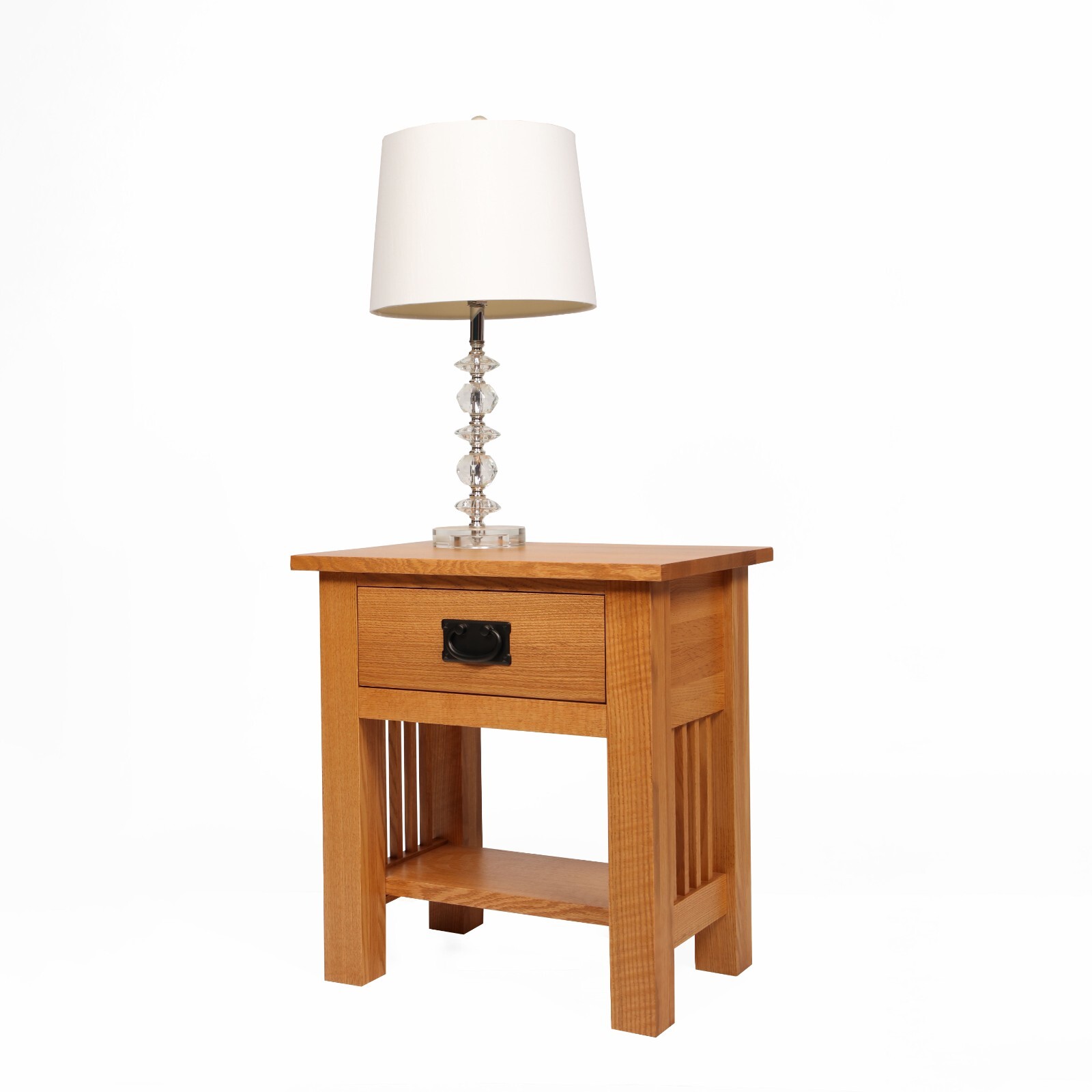 Amish, End Table with Drawer, Side Table, Mission Style, Quarter Sawn Oak, USA