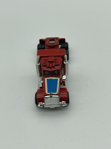 Semirimorchio auto giocattolo rosso vintage prodotto universale 1978 metallo pressofuso - Foto 3 di 7