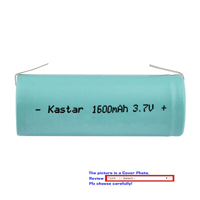 Kastar Li-ion Battery 3.7V 1600mAh for Varta LIC 18500-14 C Molicell ICR-18500-H